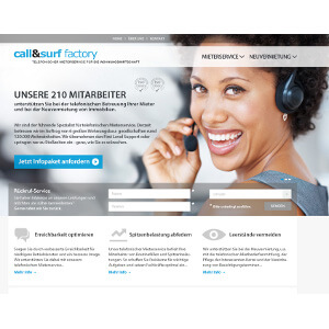 Web design for ‘Call and Surf GmbH’