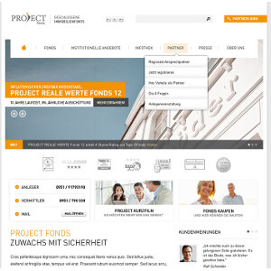 Webdesign for EOM - Project Fonds