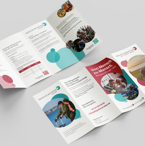  Flyer für ambulante und teilstationäre Pflege