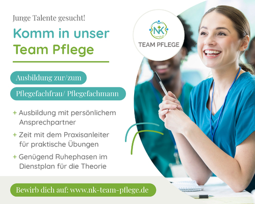  Anzeigengestaltung für einen einen ambulanten Pflegedienst