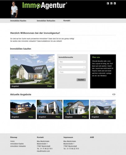 Homepage für Immobilienmakler