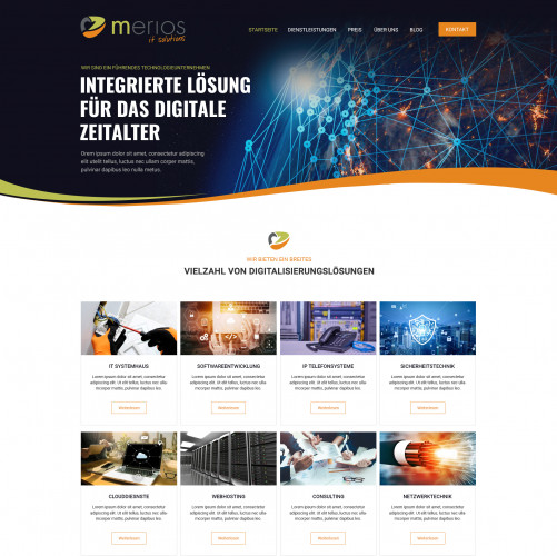 Webdesign für Lösungsanbieter für die Digitalisierung von Unternehmen