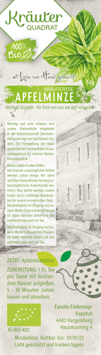  Etiketten für hochwertigen bio Tee aus Österreich