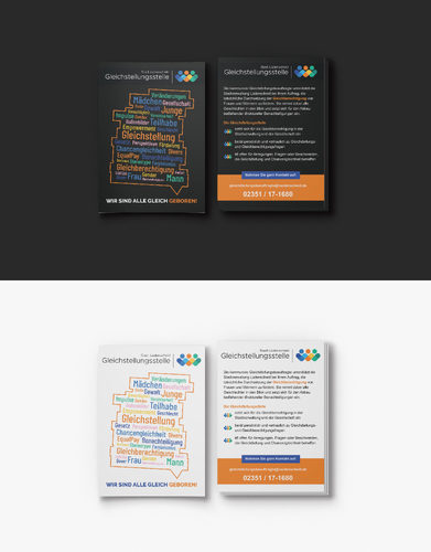 Flyer-Design für die Gleichstellungsstelle einer kommunalen Stadtverwaltung