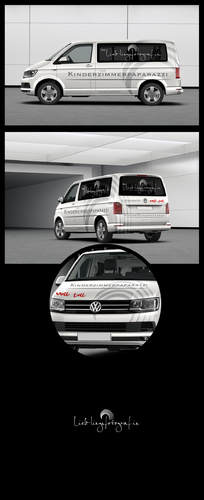  Kinder- und Hochzeitsfotografin sucht auffällige Fahrzeugbeschriftung für VW T6