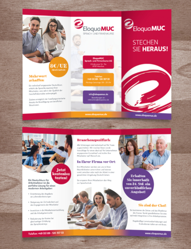  Flyer-Design für private Deutschschule