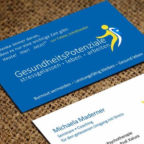  Visitenkarten-Design für eine Gesundheitsberaterin