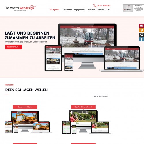 Webdesign für Full-Service-Internetagentur