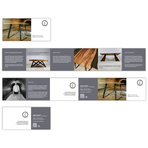  Flyer für Hersteller von Designertischen
