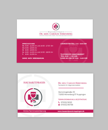  Visitenkarten-Design für Fachärztin für Allgemeinmedizin