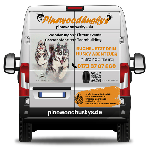  Fahrzeugbeschriftung für Husky Erlebnisse
