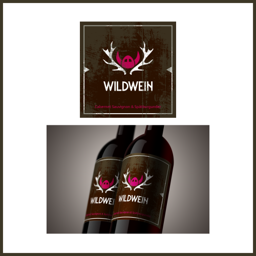  Etiketten-Design für Rotwein Wild Saison 2018