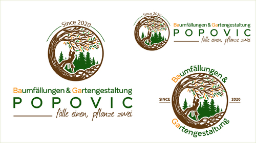  Logo-Design für Baumfällungen, Problemfällungen und Gartengestaltung