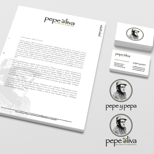 Logo, VK und Briefpapier-Design für pepe oliva olivenöl