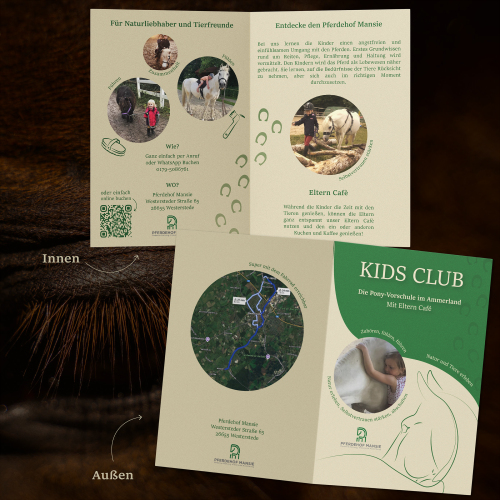  Flyer für kleinen Pferdehof