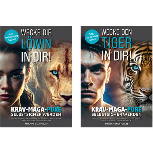  Plakate für eine Selbstverteidigungs- und Selbstbehauptungsschule