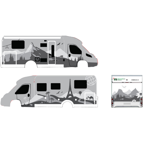  Fahrzeugbeschriftung für Wohnmobil